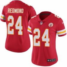 Women's Nike Kansas City Chiefs #24 Will Redmond Red Team Color Vapor Untouchable Limited Player NFL Jersey