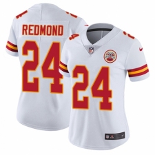 Women's Nike Kansas City Chiefs #24 Will Redmond White Vapor Untouchable Limited Player NFL Jersey
