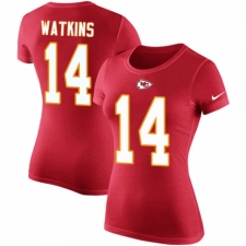 NFL Women's Nike Kansas City Chiefs #14 Sammy Watkins Red Rush Pride Name & Number T-Shirt
