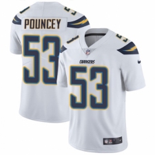 Men's Nike Los Angeles Chargers #53 Mike Pouncey White Vapor Untouchable Limited Player NFL Jersey
