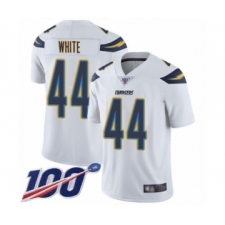 Men's Los Angeles Chargers #44 Kyzir White Vapor Untouchable Limited Player 100th Season Football Jersey