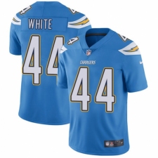 Men's Nike Los Angeles Chargers #44 Kyzir White Electric Blue Alternate Vapor Untouchable Limited Player NFL Jersey