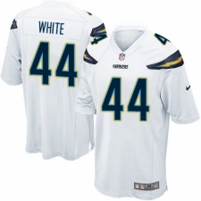 Men's Nike Los Angeles Chargers #44 Kyzir White Game White NFL Jersey