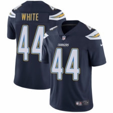Men's Nike Los Angeles Chargers #44 Kyzir White Navy Blue Team Color Vapor Untouchable Limited Player NFL Jersey