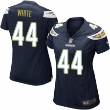 Women's Nike Los Angeles Chargers #44 Kyzir White Game Navy Blue Team Color NFL Jersey