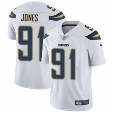 Youth Nike Los Angeles Chargers #91 Justin Jones White Vapor Untouchable Elite Player NFL Jersey