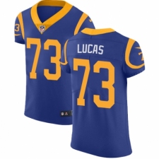 Men's Nike Los Angeles Rams #73 Cornelius Lucas Royal Blue Alternate Vapor Untouchable Elite Player NFL Jersey