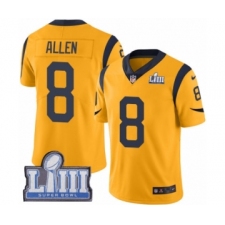 Men's Nike Los Angeles Rams #8 Brandon Allen Limited Gold Rush Vapor Untouchable Super Bowl LIII Bound NFL Jersey