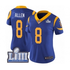 Women's Nike Los Angeles Rams #8 Brandon Allen Royal Blue Alternate Vapor Untouchable Limited Player Super Bowl LIII Bound NFL Jersey