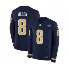 Youth Nike Los Angeles Rams #8 Brandon Allen Limited Navy Blue Therma Long Sleeve NFL Jersey