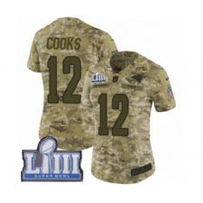 Women's Nike Los Angeles Rams #12 Brandin Cooks Limited Camo 2018 Salute to Service Super Bowl LIII Bound NFL Jersey