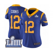 Women's Nike Los Angeles Rams #12 Brandin Cooks Royal Blue Alternate Vapor Untouchable Limited Player Super Bowl LIII Bound NFL Jersey
