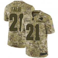 Men's Nike Los Angeles Rams #21 Aqib Talib Limited Camo 2018 Salute to Service NFL Jersey