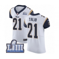 Men's Nike Los Angeles Rams #21 Aqib Talib White Vapor Untouchable Elite Player Super Bowl LIII Bound NFL JerseyLIII Bound NFL Jersey