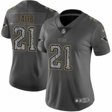 Women's Nike Los Angeles Rams #21 Aqib Talib Gray Static Vapor Untouchable Limited NFL Jersey