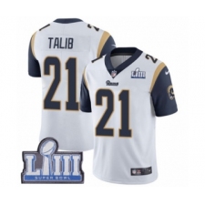 Youth Nike Los Angeles Rams #21 Aqib Talib White Vapor Untouchable Limited Player Super Bowl LIII Bound NFL Jersey