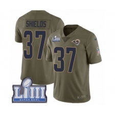 Men's Nike Los Angeles Rams #37 Sam Shields Limited Olive 2017 Salute to Service Super Bowl LIII Bound NFL Jersey