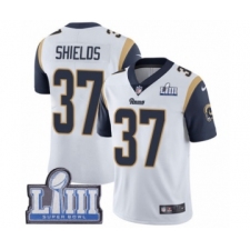 Youth Nike Los Angeles Rams #37 Sam Shields White Vapor Untouchable Limited Player Super Bowl LIII Bound NFL Jersey
