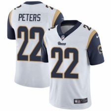 Men's Nike Los Angeles Rams #22 Marcus Peters White Vapor Untouchable Limited Player NFL Jersey
