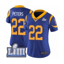 Women's Nike Los Angeles Rams #22 Marcus Peters Royal Blue Alternate Vapor Untouchable Limited Player Super Bowl LIII Bound NFL Jersey