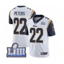 Youth Nike Los Angeles Rams #22 Marcus Peters White Vapor Untouchable Limited Player Super Bowl LIII Bound NFL Jersey