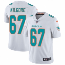 Men's Nike Miami Dolphins #67 Daniel Kilgore White Vapor Untouchable Limited Player NFL Jersey