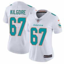 Women's Nike Miami Dolphins #67 Daniel Kilgore White Vapor Untouchable Elite Player NFL Jersey