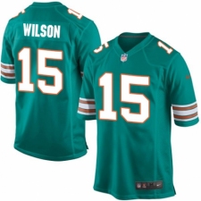 Men's Nike Miami Dolphins #15 Albert Wilson Game Aqua Green Alternate NFL Jersey