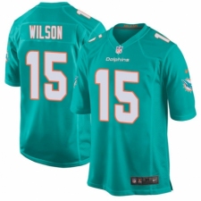 Men's Nike Miami Dolphins #15 Albert Wilson Game Aqua Green Team Color NFL Jersey