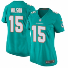 Women's Nike Miami Dolphins #15 Albert Wilson Game Aqua Green Team Color NFL Jersey