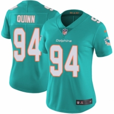 Women's Nike Miami Dolphins #94 Robert Quinn Aqua Green Team Color Vapor Untouchable Elite Player NFL Jersey