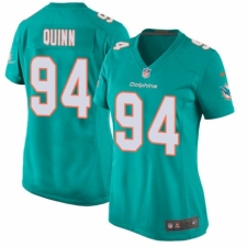 Women's Nike Miami Dolphins #94 Robert Quinn Game Aqua Green Team Color NFL Jersey