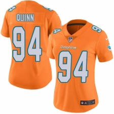 Women's Nike Miami Dolphins #94 Robert Quinn Limited Orange Rush Vapor Untouchable NFL Jersey