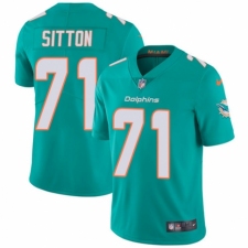 Youth Nike Miami Dolphins #71 Josh Sitton Aqua Green Team Color Vapor Untouchable Limited Player NFL Jersey
