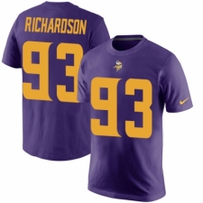 NFL Nike Minnesota Vikings #93 Sheldon Richardson Purple Rush Pride Name & Number T-Shirt