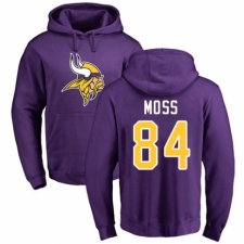 NFL Nike Minnesota Vikings #84 Randy Moss Purple Name & Number Logo Pullover Hoodie