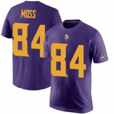 NFL Nike Minnesota Vikings #84 Randy Moss Purple Rush Pride Name & Number T-Shirt