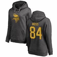 NFL Women's Nike Minnesota Vikings #84 Randy Moss Ash One Color Pullover Hoodie