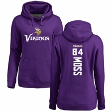 NFL Women's Nike Minnesota Vikings #84 Randy Moss Purple Backer Pullover Hoodie