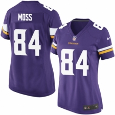 Women's Nike Minnesota Vikings #84 Randy Moss Game Purple Team Color NFL Jersey