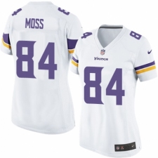 Women's Nike Minnesota Vikings #84 Randy Moss Game White NFL Jersey