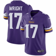 Men's Nike Minnesota Vikings #17 Kendall Wright Purple Team Color Vapor Untouchable Limited Player NFL Jersey