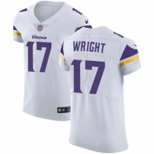 Men's Nike Minnesota Vikings #17 Kendall Wright White Vapor Untouchable Elite Player NFL Jersey