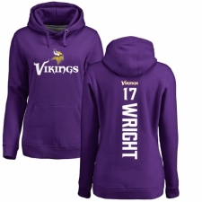 NFL Women's Nike Minnesota Vikings #17 Kendall Wright Purple Backer Pullover Hoodie