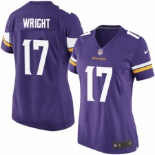 Women's Nike Minnesota Vikings #17 Kendall Wright Game Purple Team Color NFL Jersey