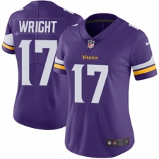 Women's Nike Minnesota Vikings #17 Kendall Wright Purple Team Color Vapor Untouchable Limited Player NFL Jersey