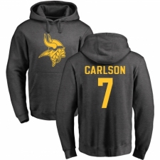 NFL Nike Minnesota Vikings #7 Daniel Carlson Ash One Color Pullover Hoodie