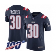 Men's New England Patriots #30 Jason McCourty Limited Navy Blue Rush Vapor Untouchable 100th Season Football Jersey