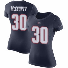 NFL Women's Nike New England Patriots #30 Jason McCourty Navy Blue Rush Pride Name & Number T-Shirt