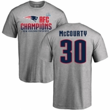 Nike New England Patriots #30 Jason McCourty Heather Gray 2017 AFC Champions V-Neck T-Shirt